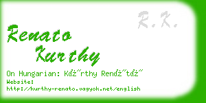 renato kurthy business card